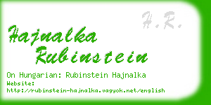 hajnalka rubinstein business card